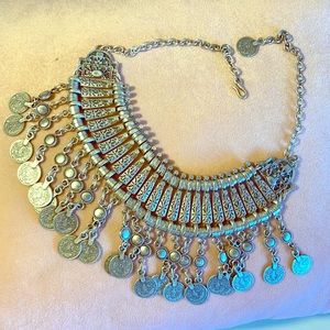 Beautiful Silver Coin Necklace